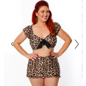 Unique Vintage leopard print bikini